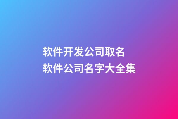 软件开发公司取名 软件公司名字大全集-第1张-公司起名-玄机派